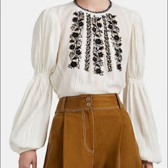 NWT!! Ulla Johnson Vida Blouse in Clay - Picture 6 of 8
